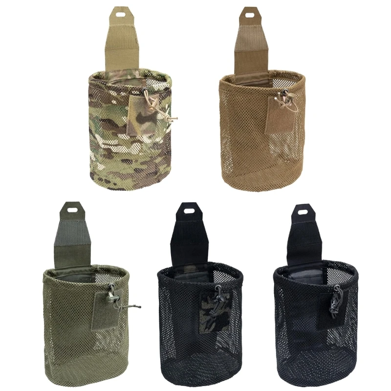 

Тактическая сетчатая сумка для мусора, складной сетчатый карман, складной держатель для переработки, поясная сумка для вторичной