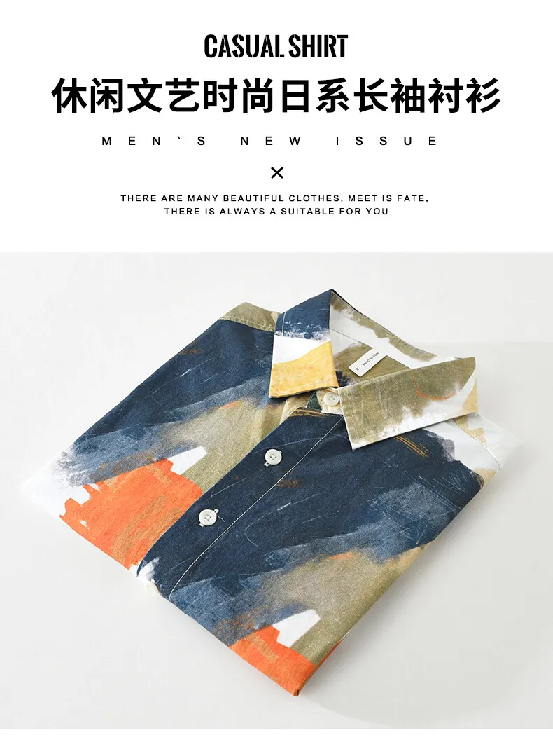 Modische Herren-Langarmhemden aus 100% Baumwolle, Hochwertige Einreihige Polohemden, Jacken, High-Streetwear, Lässige Oberbekleidung – Detail 1