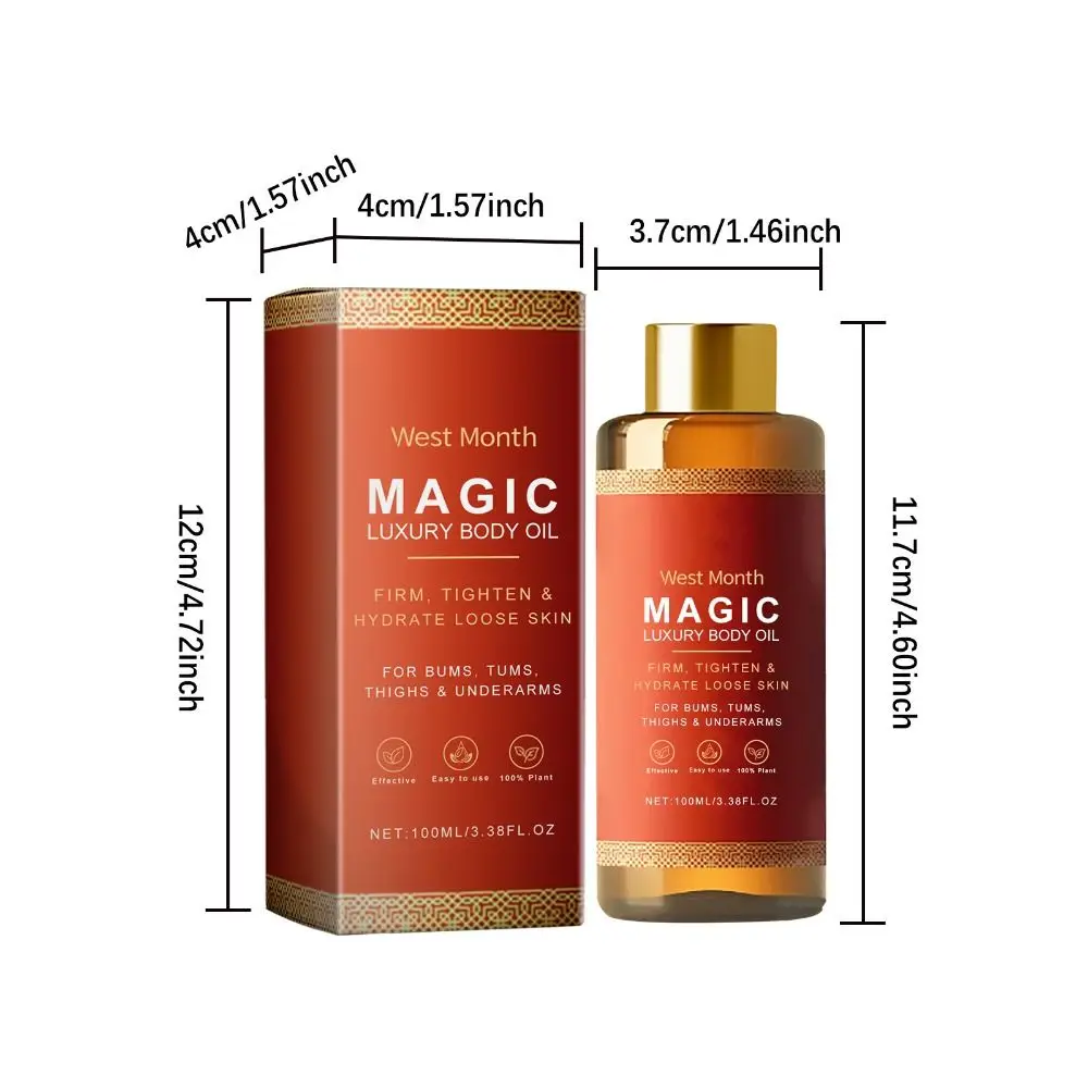 100ml Plumps Magic Body Oil Firms Tightens Magic Body Firming Oil Chest Thighs Hydrates Skin Moisturizer