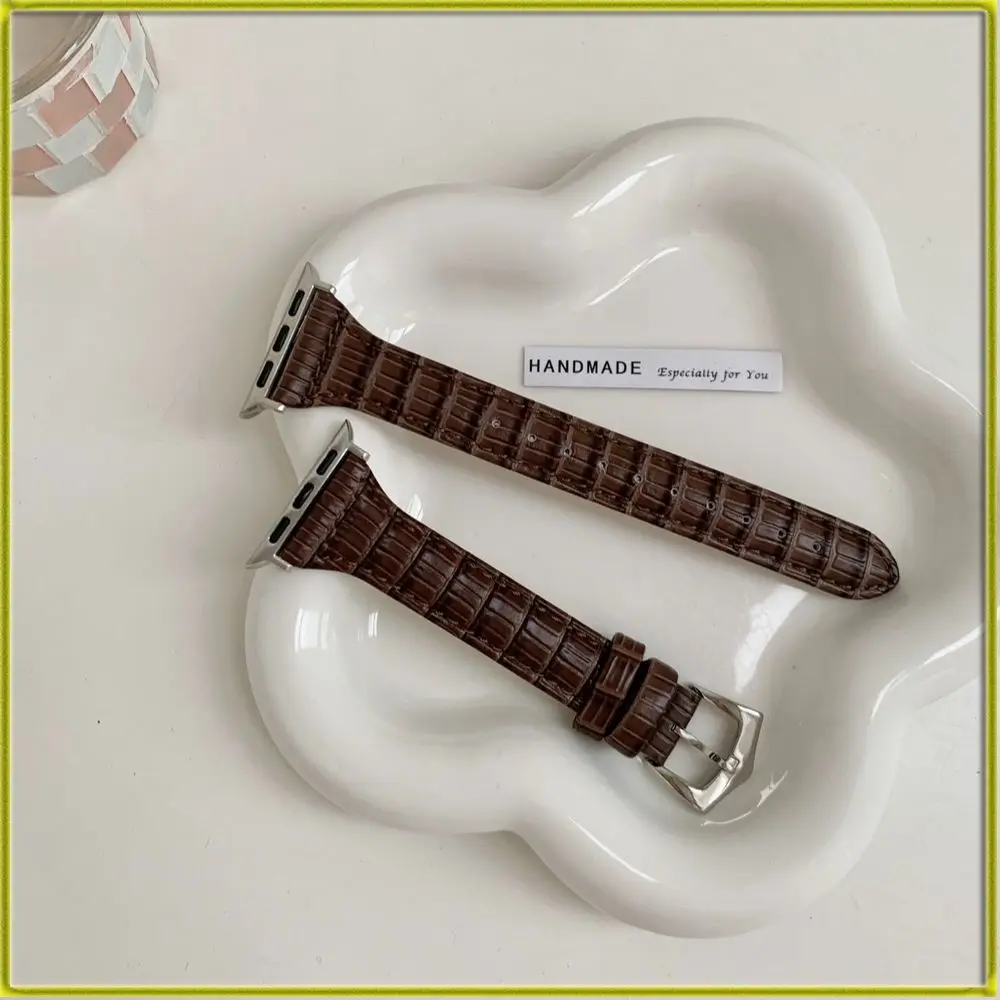 

Watch Bracelet New Watch Strap for Apple Watch Women's Leather Autumn Winter Bamboo Pattern Watch Strap for AppleWatch123456SE7