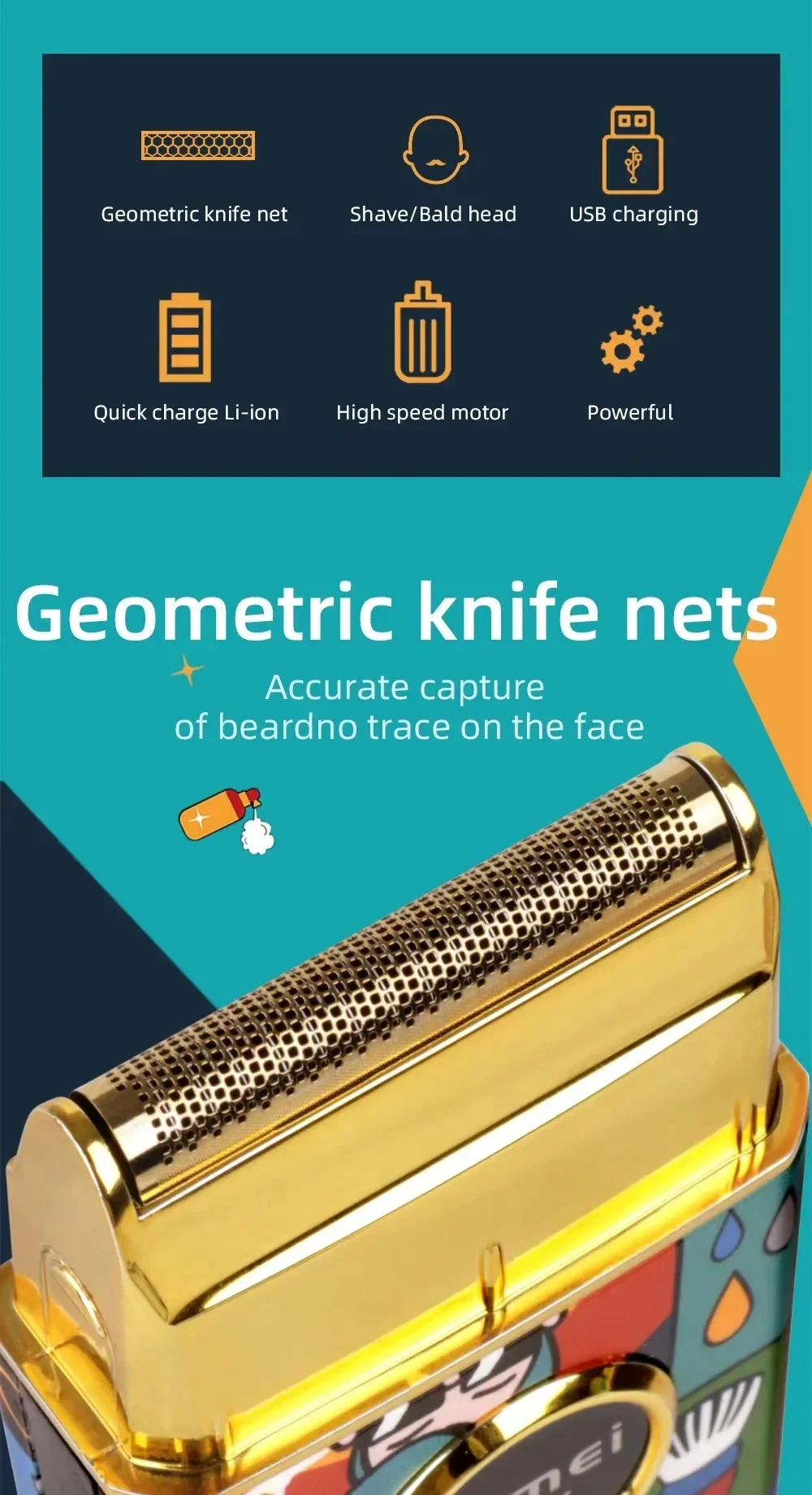 Electric Shaver Kemei Usb Charging Electric Shaver Men Gifts Single Blade Beard Razor For Men Shaving Machine