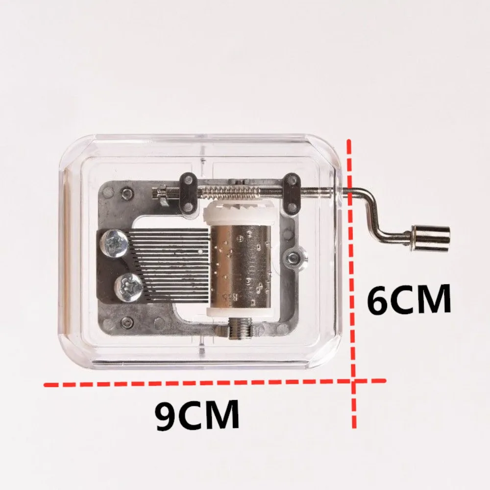 Mini Hand Cranking Music Movement DIY Music Box Decorative Collectibles 14 Designs Music Available Cute Christmas Gift with box 5