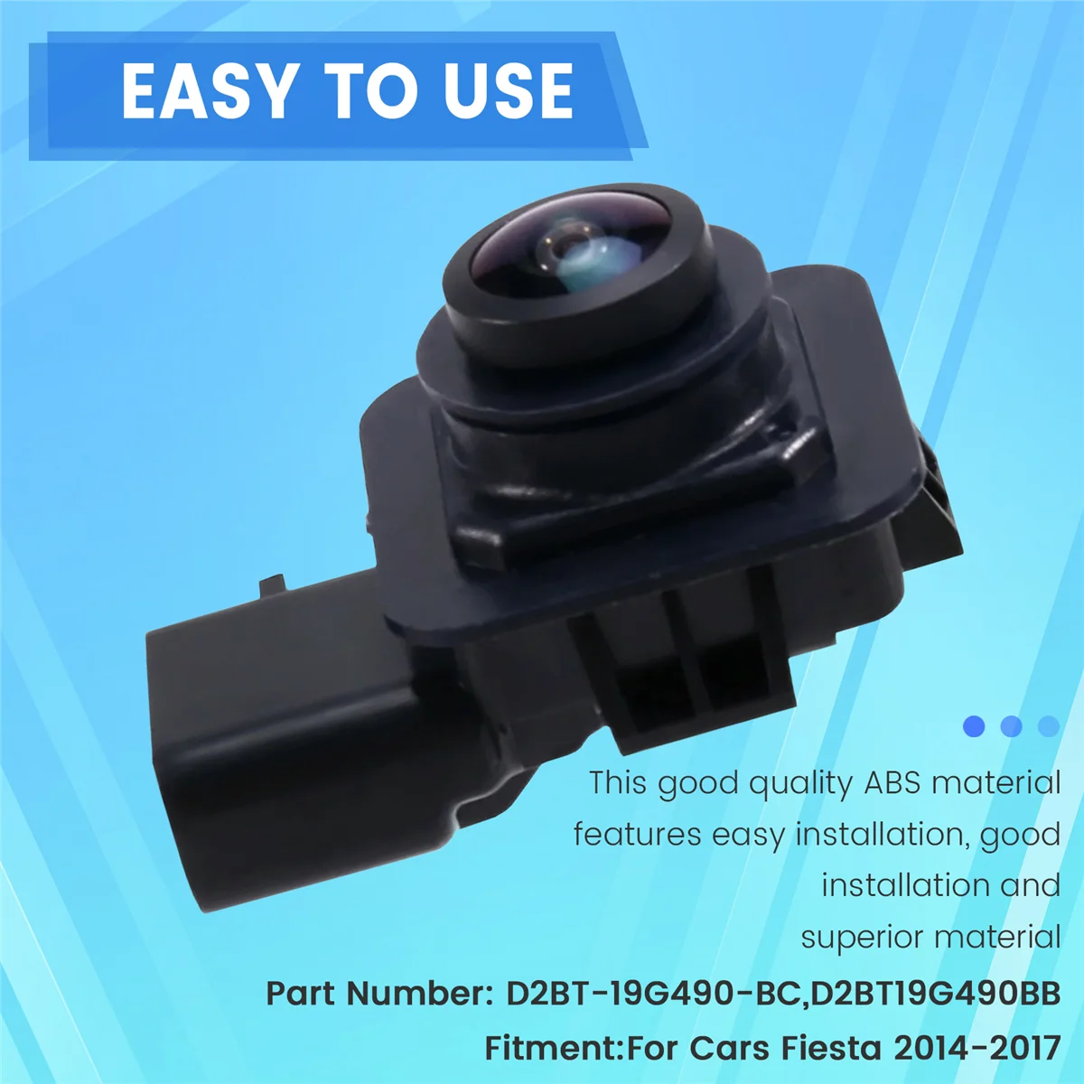 #644P Rear View Backup Camera D2BT-19G490-BC D2BT19G490BB Rear View Camera for Ford Fiesta 2014-
