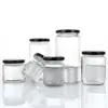 1Pcs with Black Airtight Lids Glass Jar Kitchen Round Mason Jar Food Storage 100ml 150ml 195ml 240ml Canning Containers 3