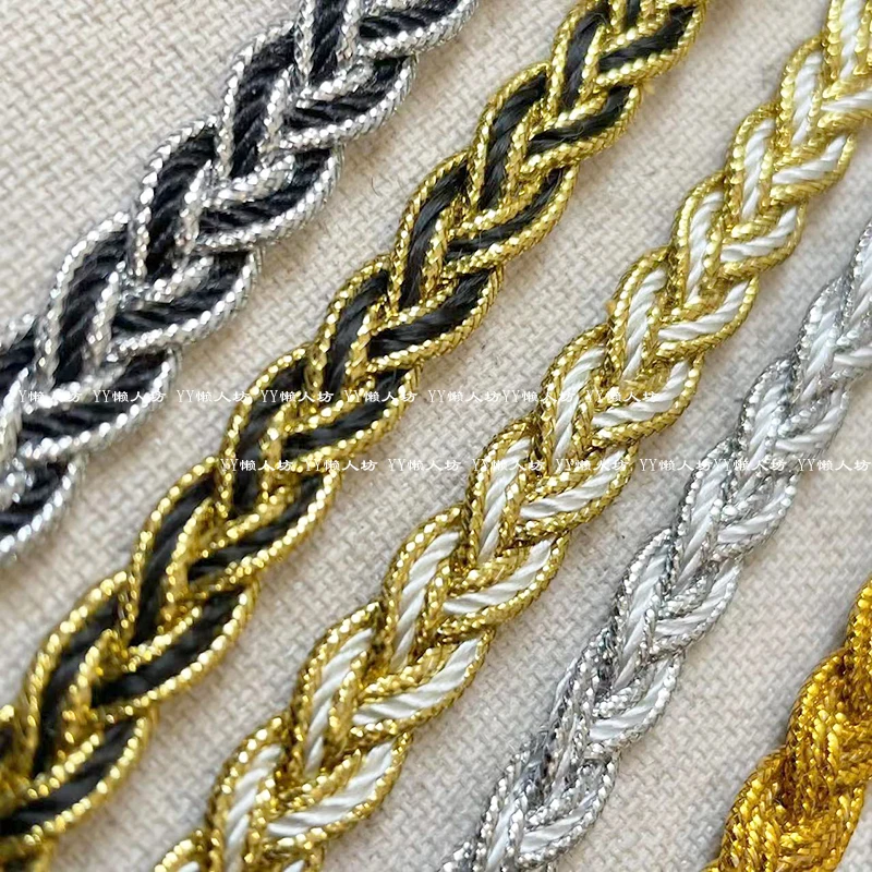 Braided Multi-Color Rope Lace Ribbon