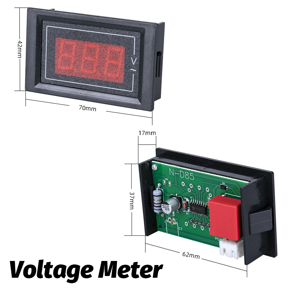 Description Picture 4 of item0.56'' Digital Voltmeter Ammeter AC 0-100A AC60-500V LED Display Voltage Current Meters Tester Detector