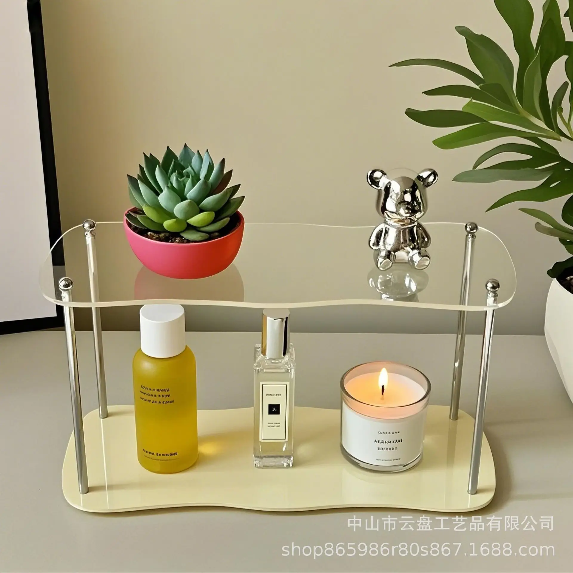 2-Tier Acrylic Display Shelf 6