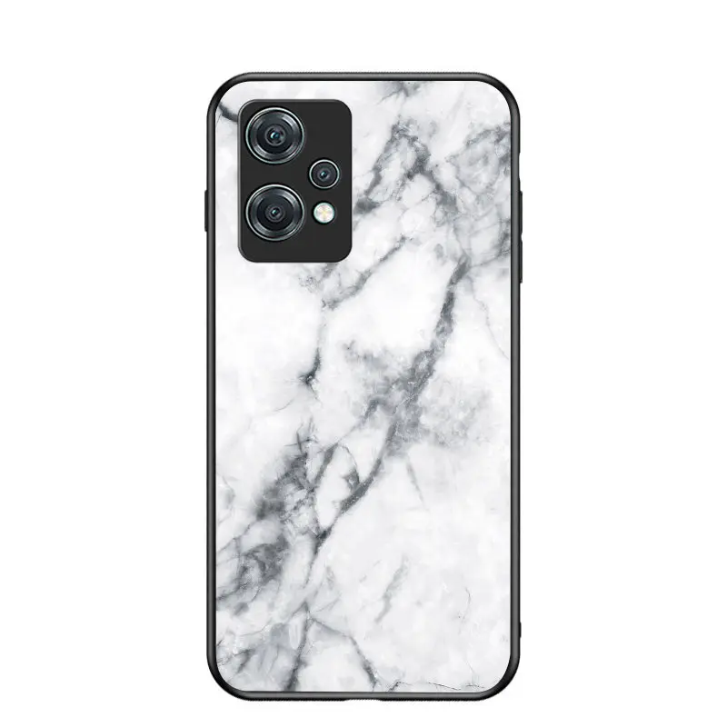 Marble Tempered Glass Shockproof Phone Case for OnePlus Nord CE 2 Lite 5G