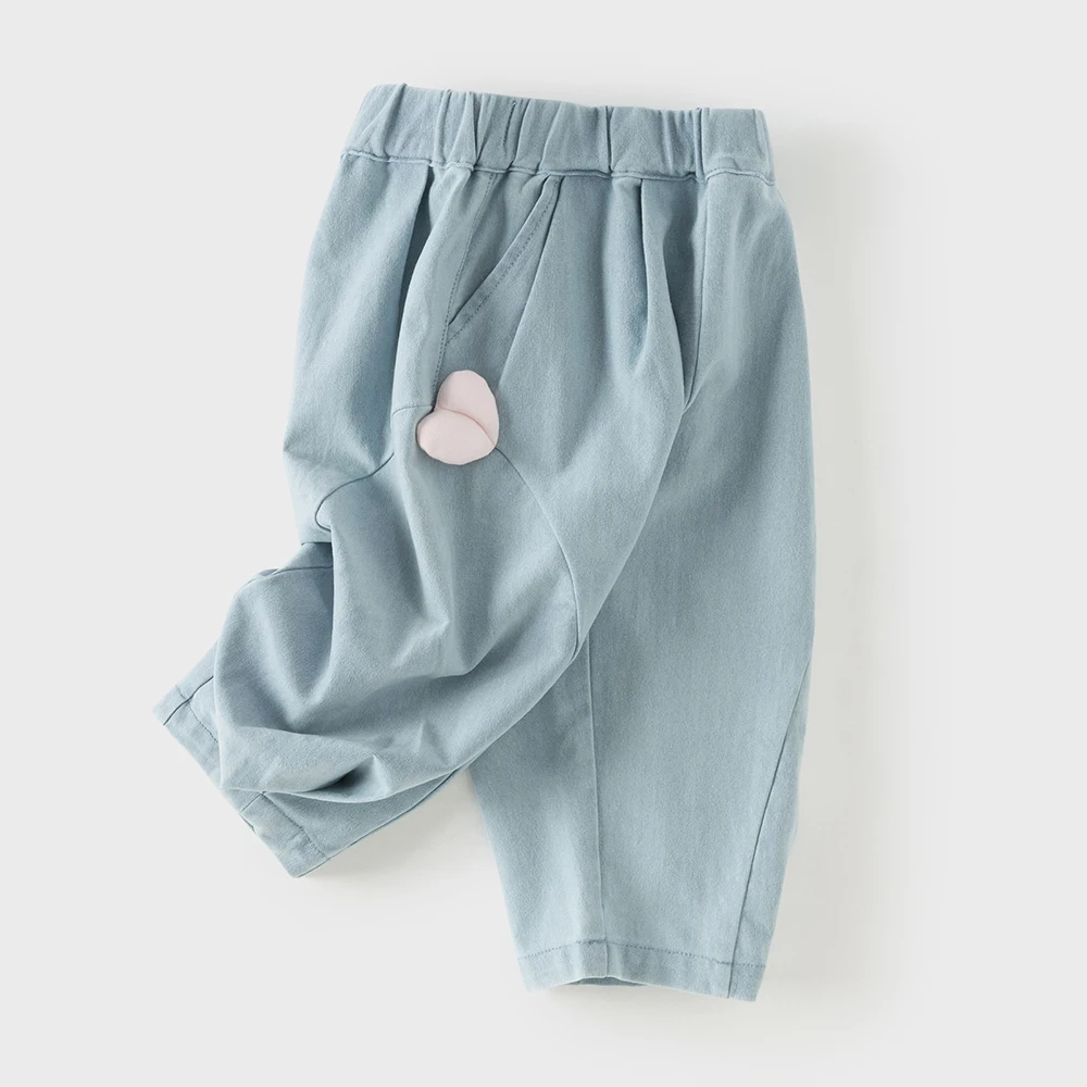 데이브 벨라 어린이 청바지 가을 봄 소녀 의류 어린이 캐주얼 탄성 바지  면 데님 바지 유행 DB1260387