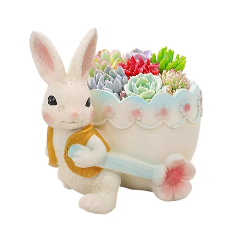 

Rabbit Plant Pots Bunny Cartoon Succulent Planter Garden Ornaments Potted Plant Decorative Pot For Cactus Succulent Greens Daisy