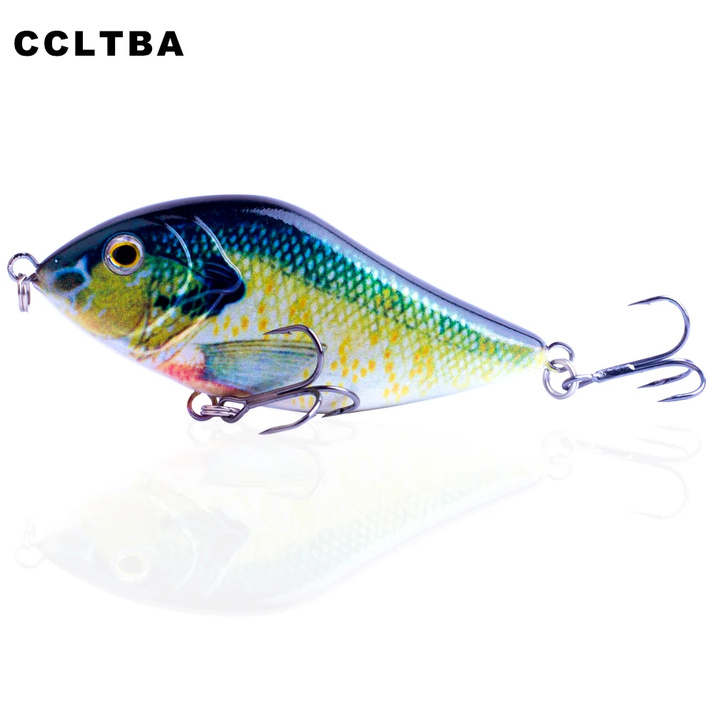 CCLTBA 100MM 45G Slow Sinking Jerkbait Fishing Lure Slider Swim Action Hard  Body Jerk Bait for Pike Musky Fishing