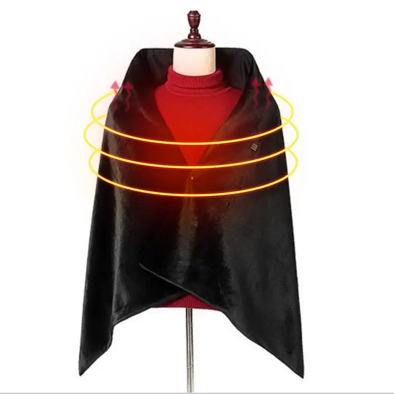 

High Quality Comfortable Electricity USB Heated Blanket Scarf Shawl Carbon Fiber Heating Electric Blanket Washable