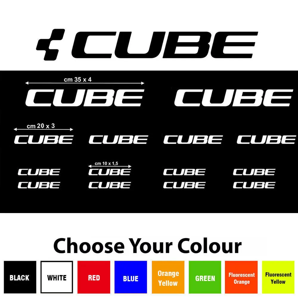 14PIECEForCUBEBIKEFRAMEGRAPHICDECALSSTICKERSKITMTBBMXCHOOSE