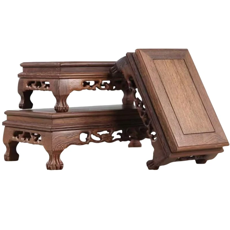 Supporto per Piante in Legno Miniatura, Espositore per Vasi e Figurine, Base per Fiori e Bonsai Supporto per tornio a legno - immagine 6