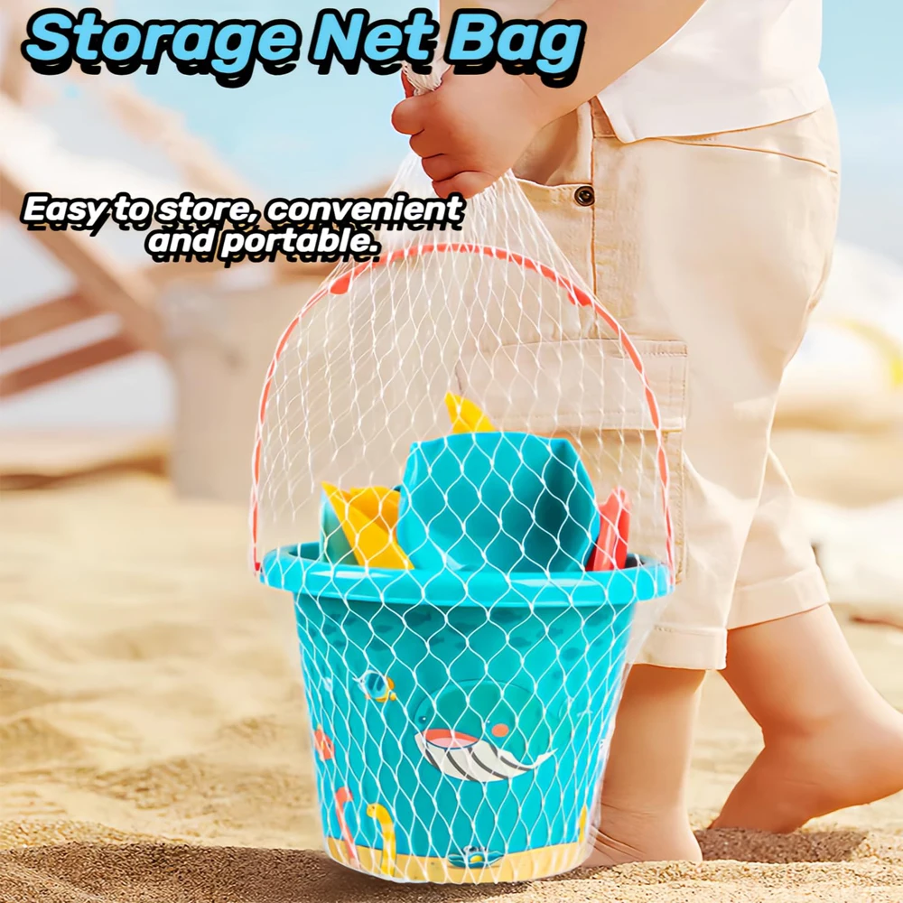 18PCS Beach Sand Toy Set, Durable Plastic, Summer Pool Beach Game Set, Outdoor Sand Play Tools For Boys And Girls, Great Holiday 5