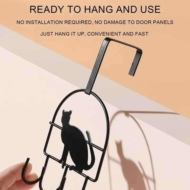Hooks for Back of Door Metal Behind the Door Hooks Invisible Punch Free Closet Durable Towel Hanger for Bathroom Bedroom