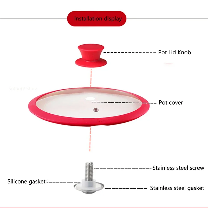 1pcs Silicone Pot Lid Knob Handle Universal Replacement Kitchen Cookware Cover Knobs for Pan Lid Kitchenware Accessories