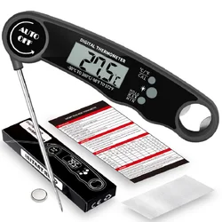 Premium Waterproof Digital Food Thermometer (Black)