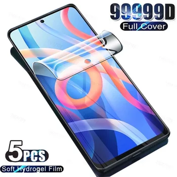 Protecteur d'écran en film hydrogel pour Xiaomi, Redmi Note 10, 11, 9, 8 Pro, 12S, 11S, 10S, 9T, 9, 8T, 7, 5G, Redmi Note 12 Pro Plus, 5 pièces