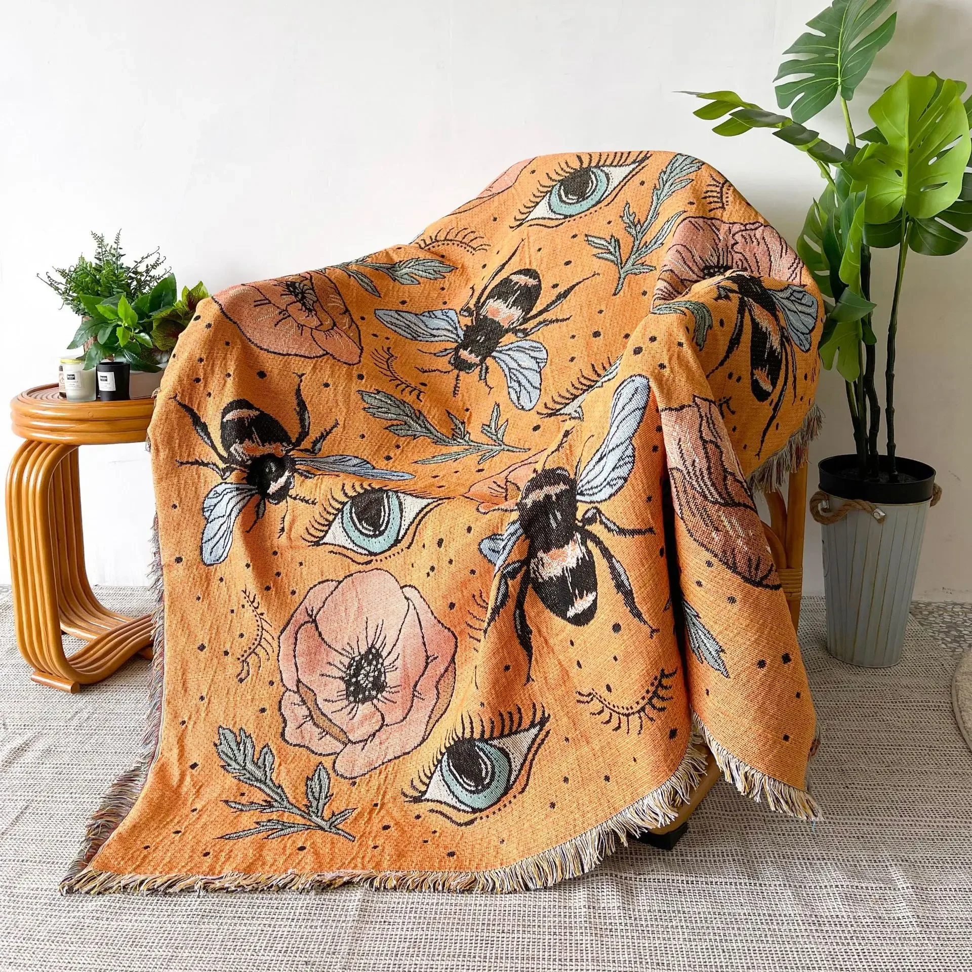 Nordic Sofa Blanket Decorative Home Aesthetics Bohemian Picnic Cover Tablecloth Tapestry Room Rug