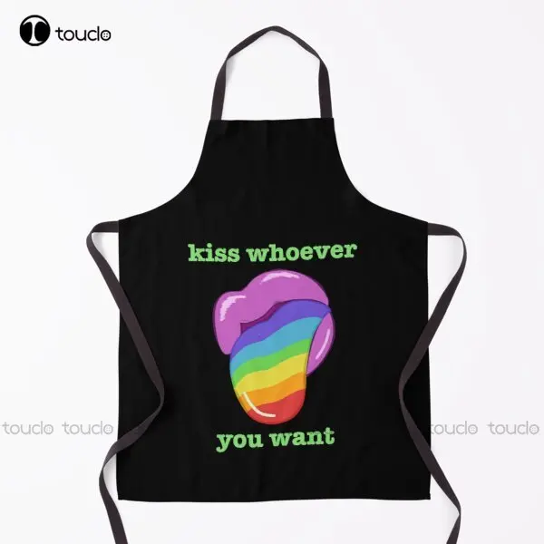 Kiss Whoever You Want Lips Whatever Pride Gay Pansexual Trans Apron