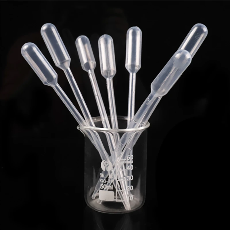 100Pcs/Bag 3ml Transfer Pipettes Plastic Transparent Pipettes