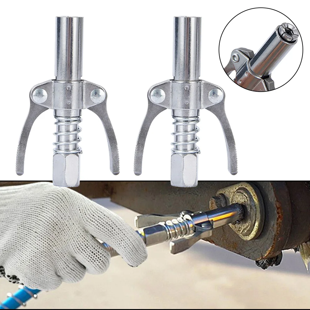 

2pcs 10000 PSI Grease Tool Coupler Heavy-Duty Grease Coupler Double Handle High Pressure Quick Release Lock Oil Nozzles
