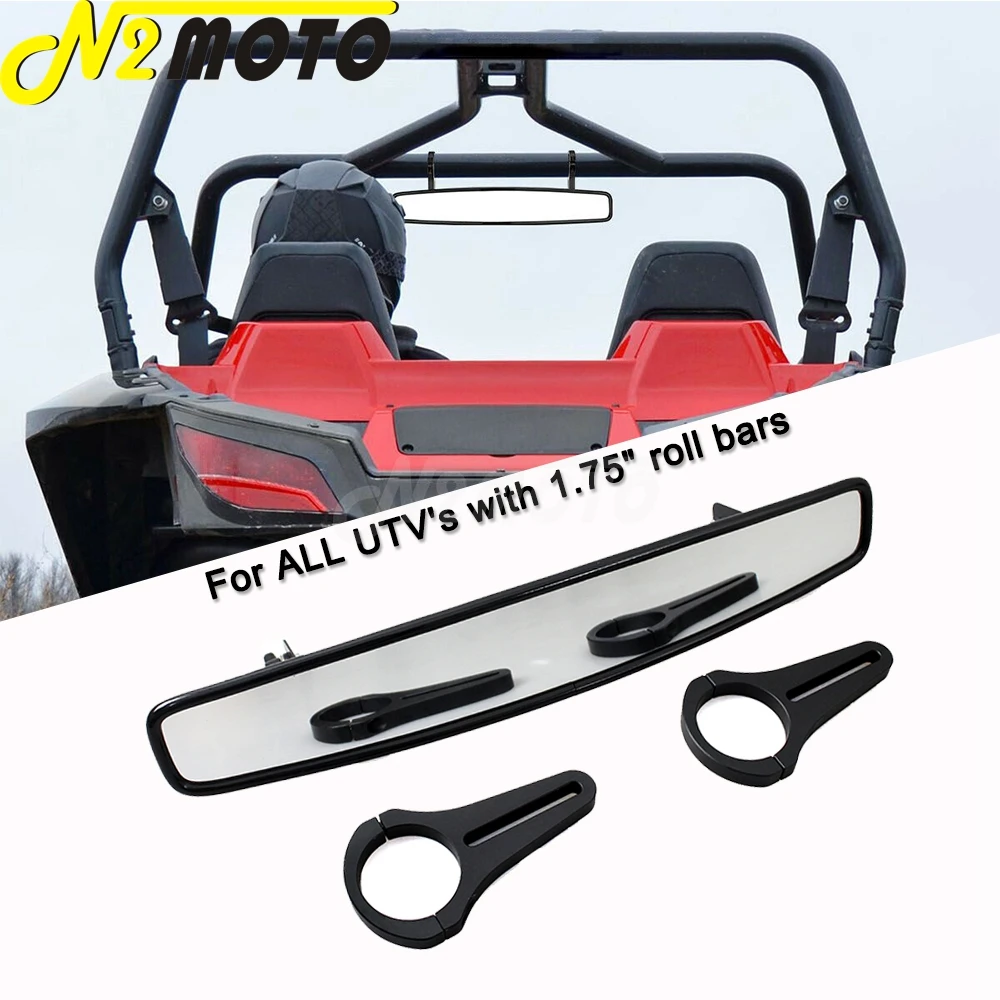 

1.75" UTV Wide Rear View Mirror Roll Bar Cage Clamp For Arctic Cat Wildcats Honda Pioneer 1000 Big Red Yamaha Rhinos 450 660 700