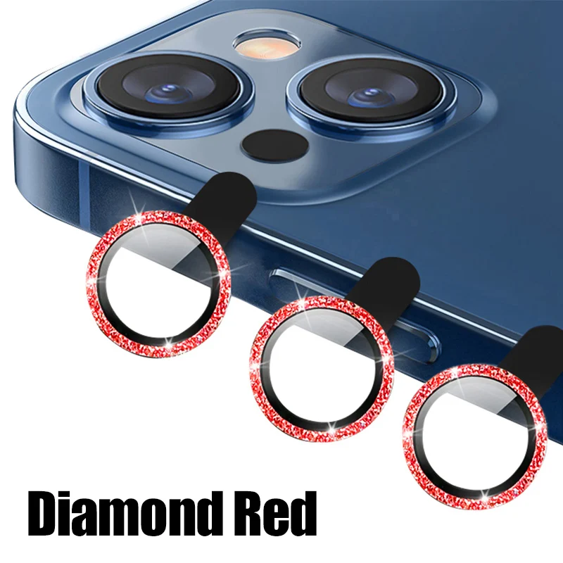 phone screen cover 5D Diamond Metal Camera Lens Protector For iPhone 13 12 11 Lens Protection Glass For iPhone 11 12 13 Pro Max Camera Protector iphone screen protector Screen Protectors