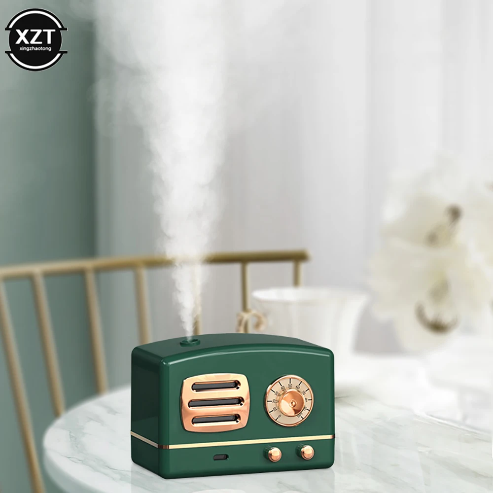 Retro Radio Shape Large Capacity Portable USB Desktop Electric Air Humidifier Mist Maker Aroma Essential Oil Diffuser for Home air humidifier