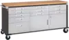 UltraHD Heavy Duty Rolling Cabinet Workbench Table w/Solid Wood Top Workstation for Garage Warehouse Office Workshop 1