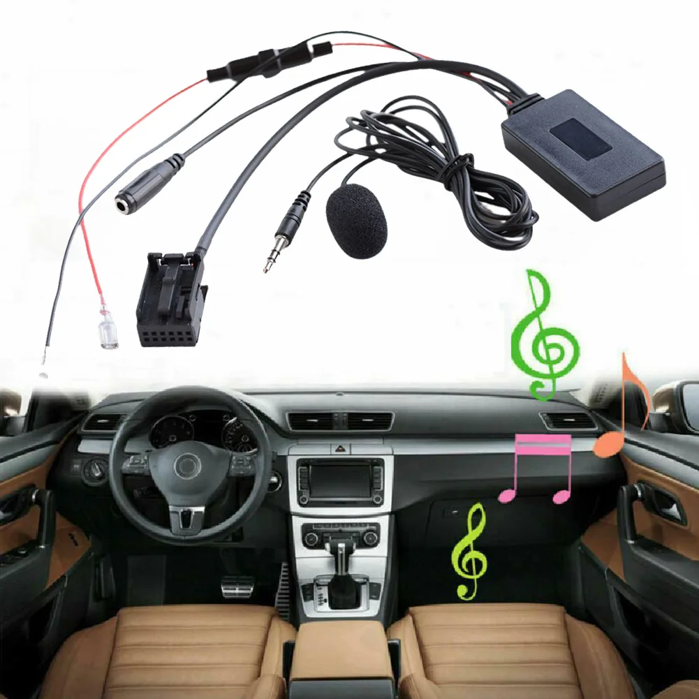 

Car Bluetooth Wireless Adapter Aux Audio Cable Music Receiver For Opel CD30 CDC40/CD70/DVD90 BT Call With Microphone