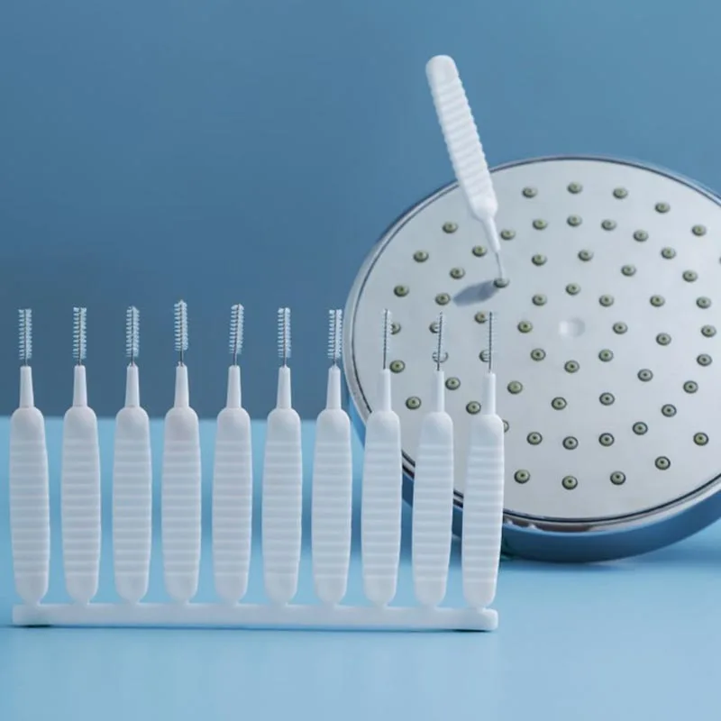 

10Pcs/Set Shower Head Cleaning Brush Pore Gap Clean Anti-clogging Nylon White Small Brush for Kitchen Toilet Phone Hole