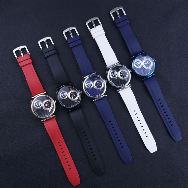 2023 Year Men Quartz Watch Dropshipping  Business Top Luxury Brand Aishy Boy WristWatch with Rubber Strap Dual Time Zone