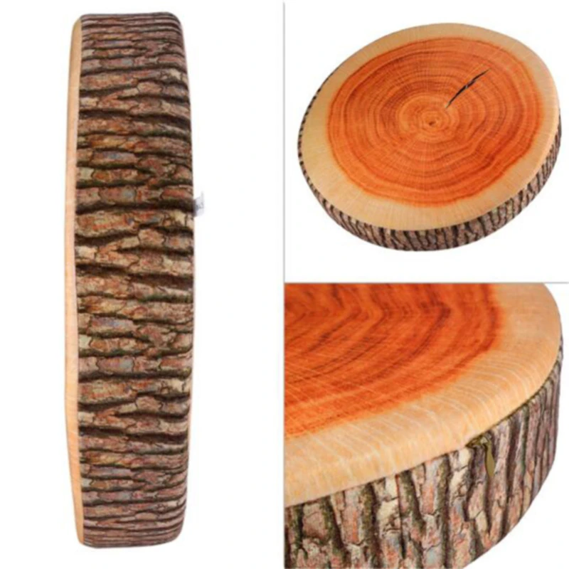 1Pc New Home Natural Camping Cylinder Woods Design Log Soft Plush Cushion Pillow Throw Pillows 2