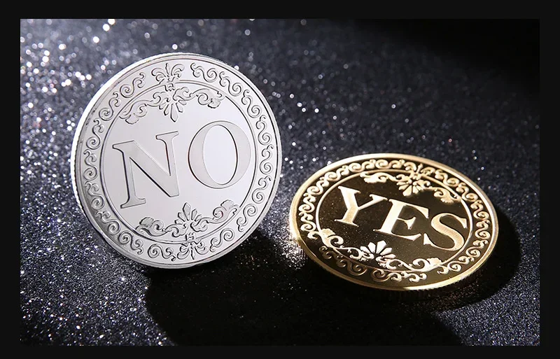 1PC Bronze Yes Or No Commemorative Coin Souvenir Non-Currency Game Prop Decision Coins Collection Decoration Crafts