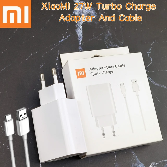 Xiaomi-cargador rápido Mi Original, adaptador de carga rápida con Usb QC4.0  de 27W, Cable tipo C de 1M para Mi 10, 9, Note 10, CC9 Pro, K20, 9T Pro -  AliExpress