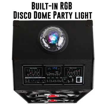 5000W Portable Bluetooth Party Speaker DJ Karaoke Heavy Bass Rechargeable Sound System Led Light Dual 12