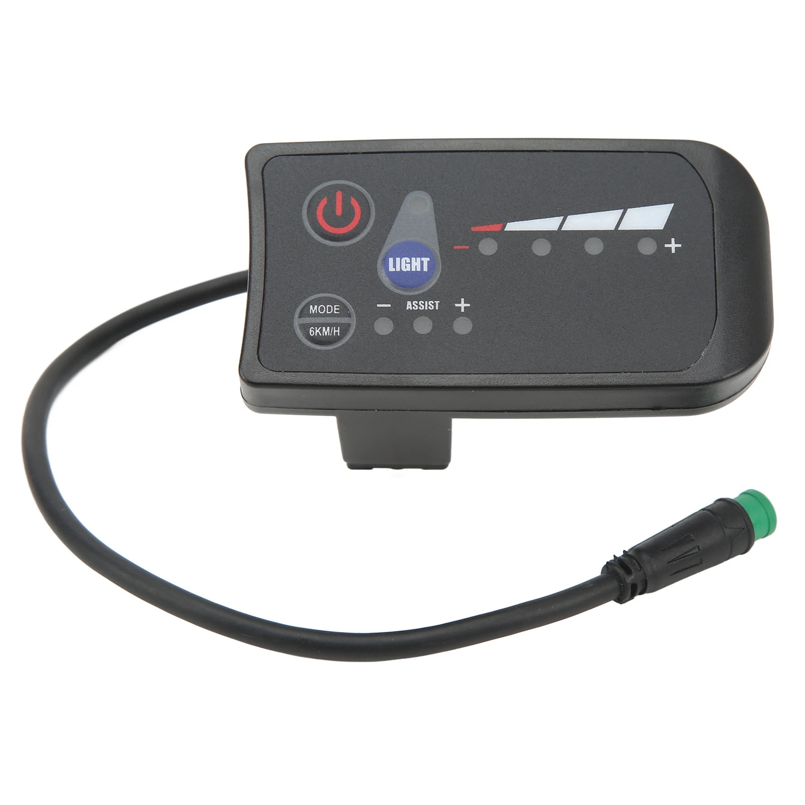 Electric Bike Power Display Meter Waterproof 5 Pin Interface ABS Housing LED Display Panel 24/36/48V Electric Bike Accessories