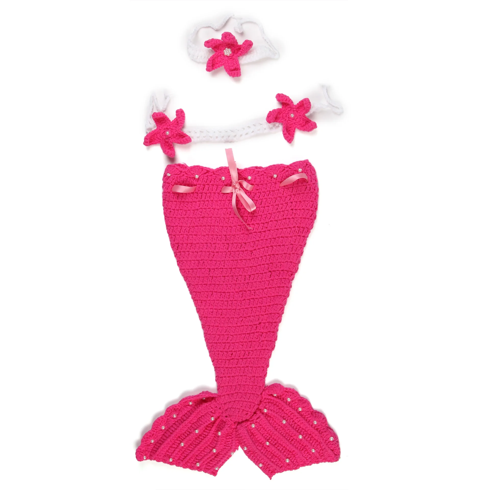 Costume De Sirène Bébé Au Crochet Main - Taille 12-18 Mois (1-2 Ans) - Fait Main USA
