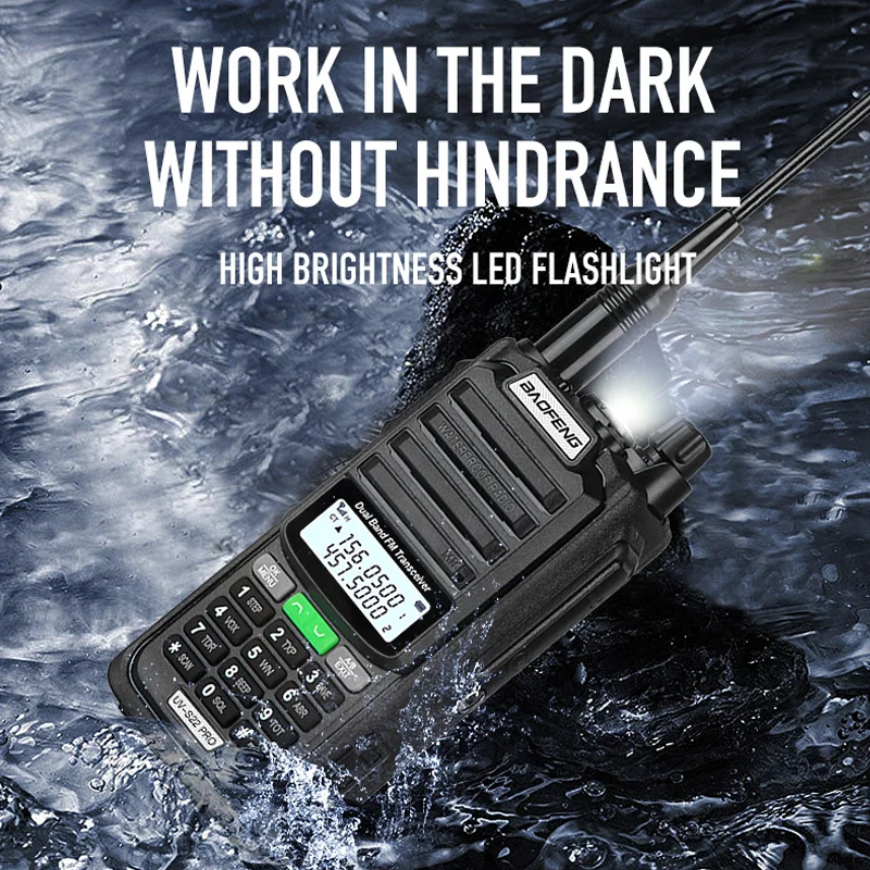 2024 Baofeng UV S22 PRO V2 IP68 Waterproof 10W Power Walkie Talkie Type-C Charger FM Radio UHF VHF Long Range Upgrade UV-9R Plus 3