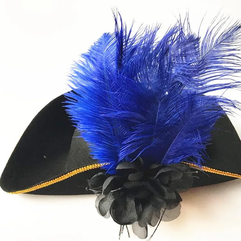 Black Pirate Hat Feather Red Pirate Hat Feather Feather Costume