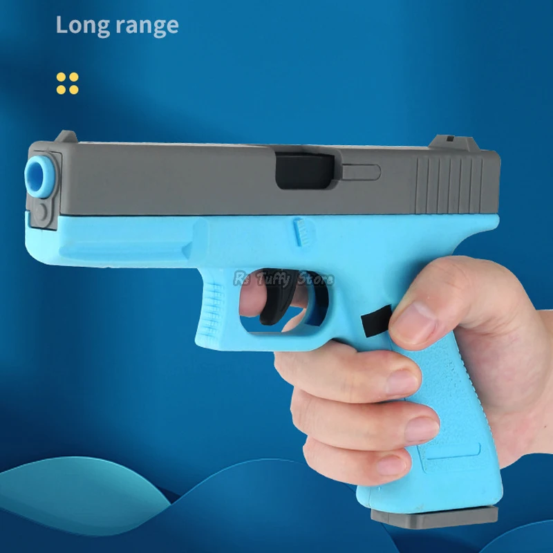 Shell Melemparkan Pistol Plastik Peluru Lembut Pistol Mainan Airsoft Manual Ejeksi Meledak Model Peluncur Anak-anak Laki-laki Dewasa Hadiah Permainan ...