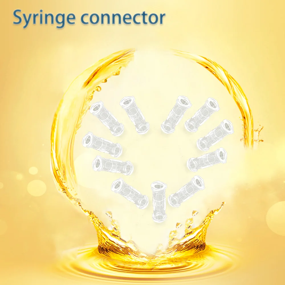 Disposable Transparent Luer Syringe Connector Double Female Thread Coupler Drug Guiding Device Sterile Adapter