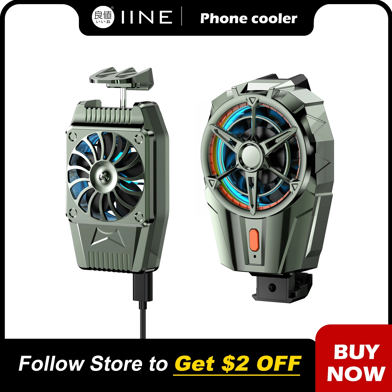 IINE Mobile Phone cooler/Powerful Cooling & Super Quiet & Mini Portable