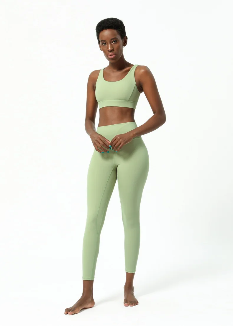 New Yoga Clothing Suit Hip Lift Yoga Pants Fitness Running Nude Skin-friendly Beauty Back Corset