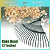1Pc Garden Leaf Rake Grass Farming Rake Durable Iron Potting 22-tooth Garden Rake for Gardeners and Landscapers Reliable Tools 4