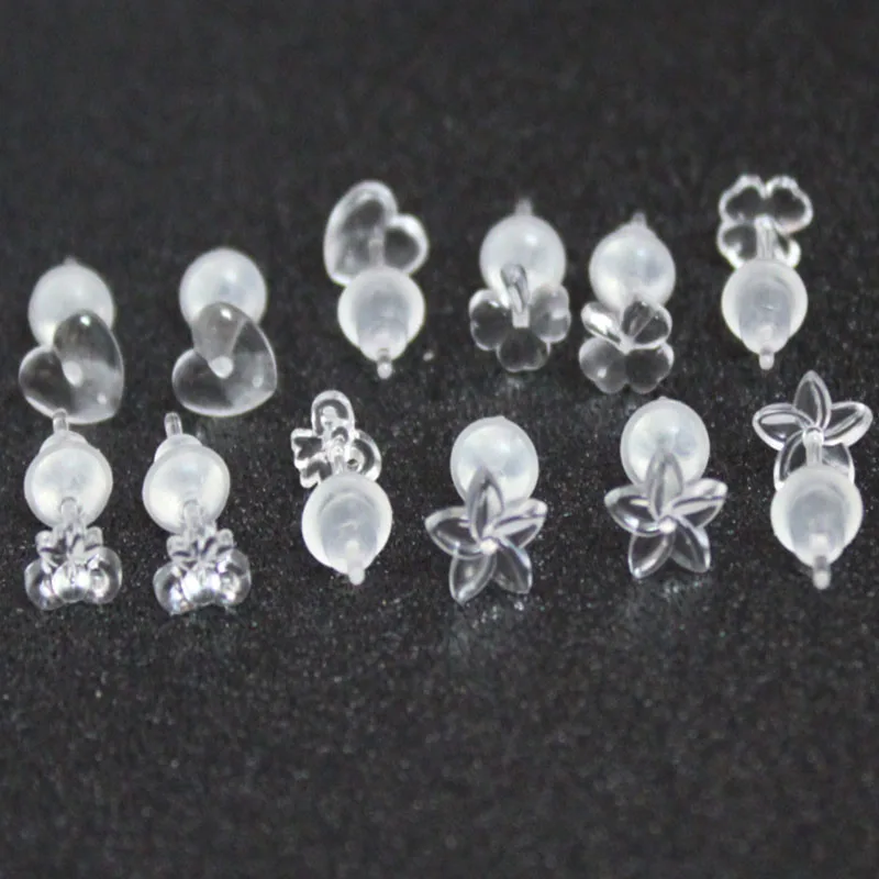 30pcs 3 Colors Anti-slip Silicone Earring Backs With Copper