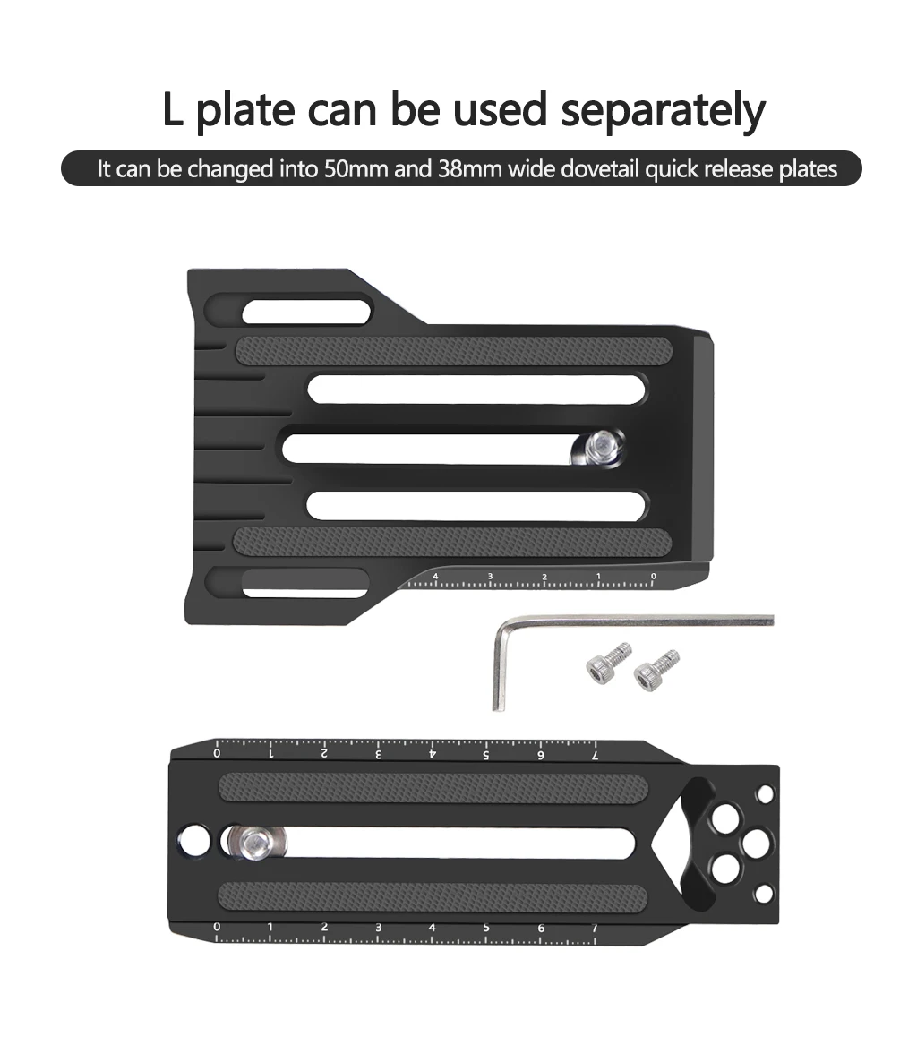 Vertikaler Schnell verschluss l Platten kamera kardanischer Halterung halter für dji rs4 zhiyun Kran 2 weebill s 3 3s Hands tabilisator Stativ – Detail 13