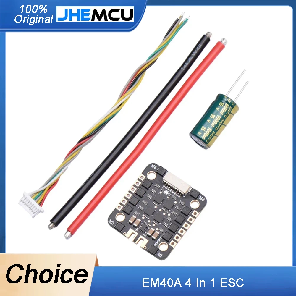 JHEMCU EM40A BLHELI_S 4in1 ESC 40A DShot600 2-6S pour FPV Drone